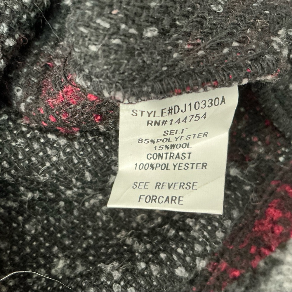 DAVI & DANI Oversized Plaid Shacket Button Up Wool Blend Textured Flannel Jacket - Picture 14 of 16